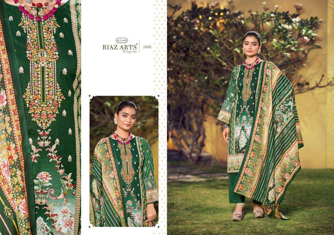 Riaz Arts Qurbat Wholesale dress materials catalog surat