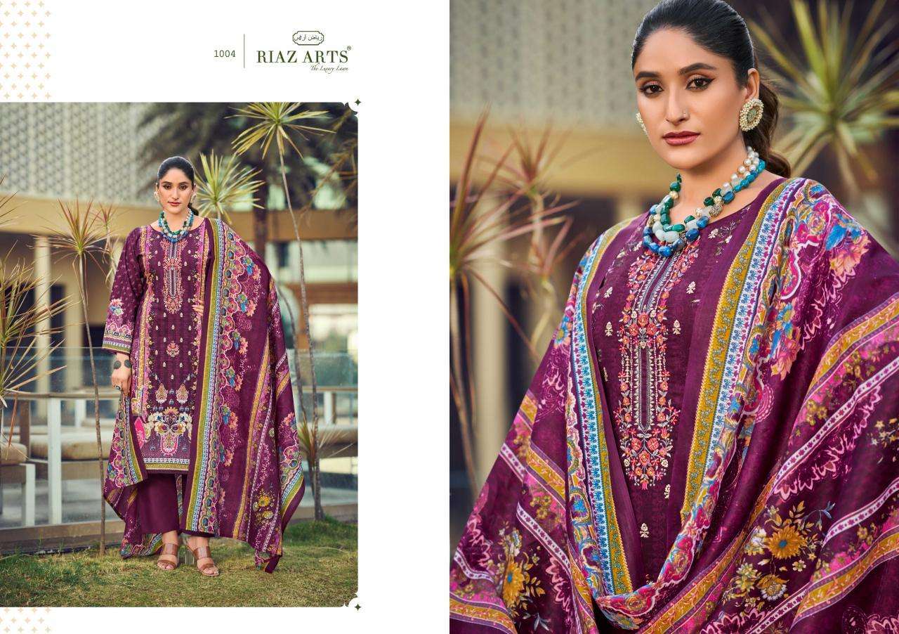 Riaz Arts Qurbat Wholesale dress materials catalog surat