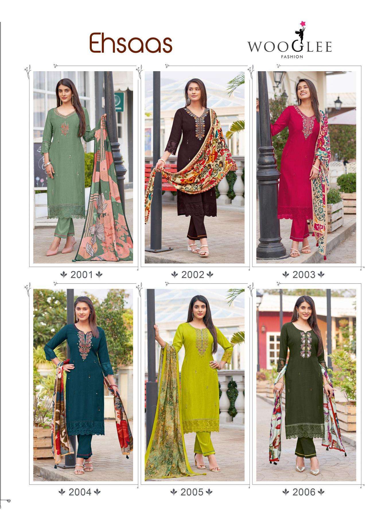 Wooglee Ehsaas Kurti Fabric Suppliers in Vadodara