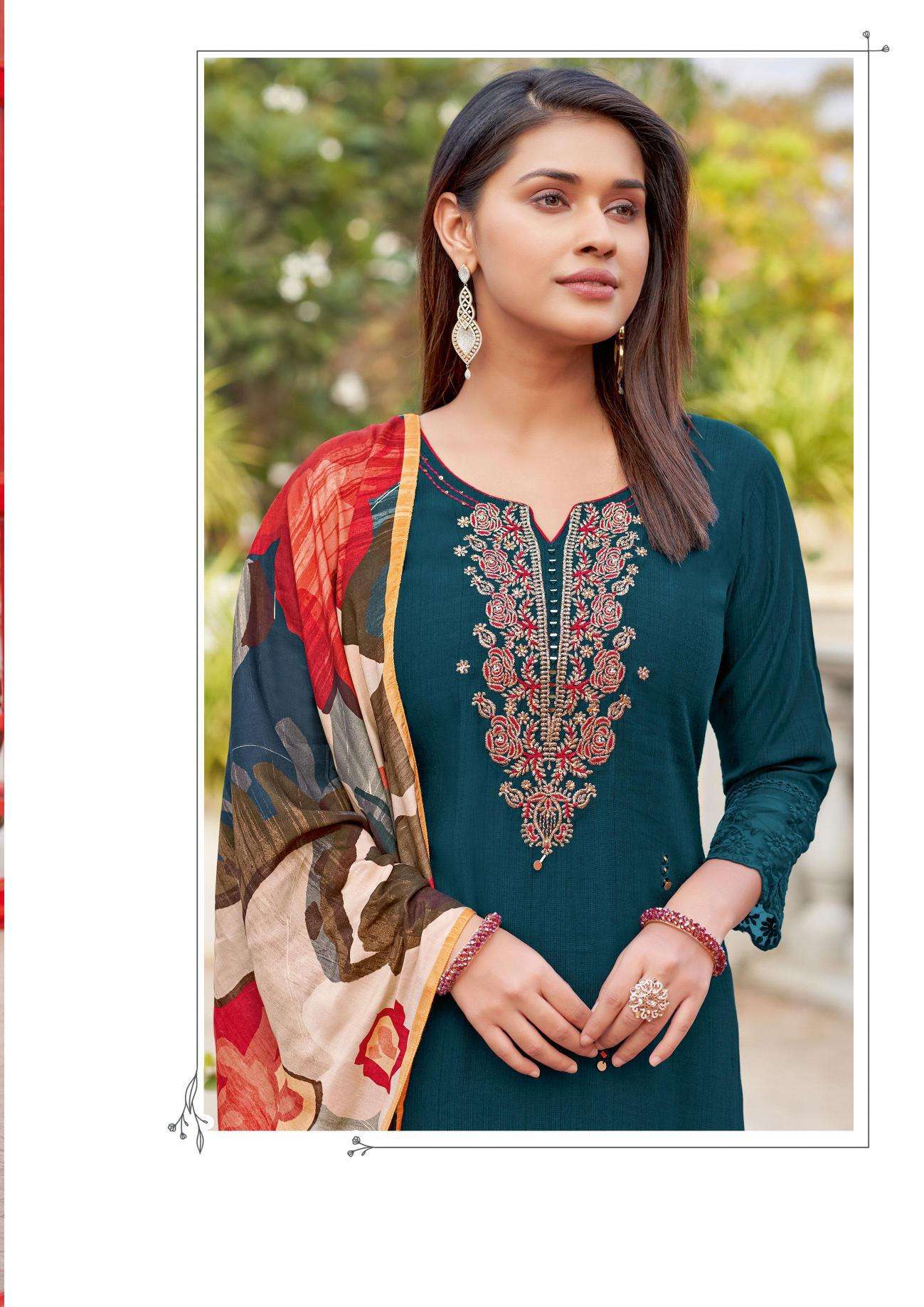 Wooglee Ehsaas Kurti Fabric Suppliers in Vadodara