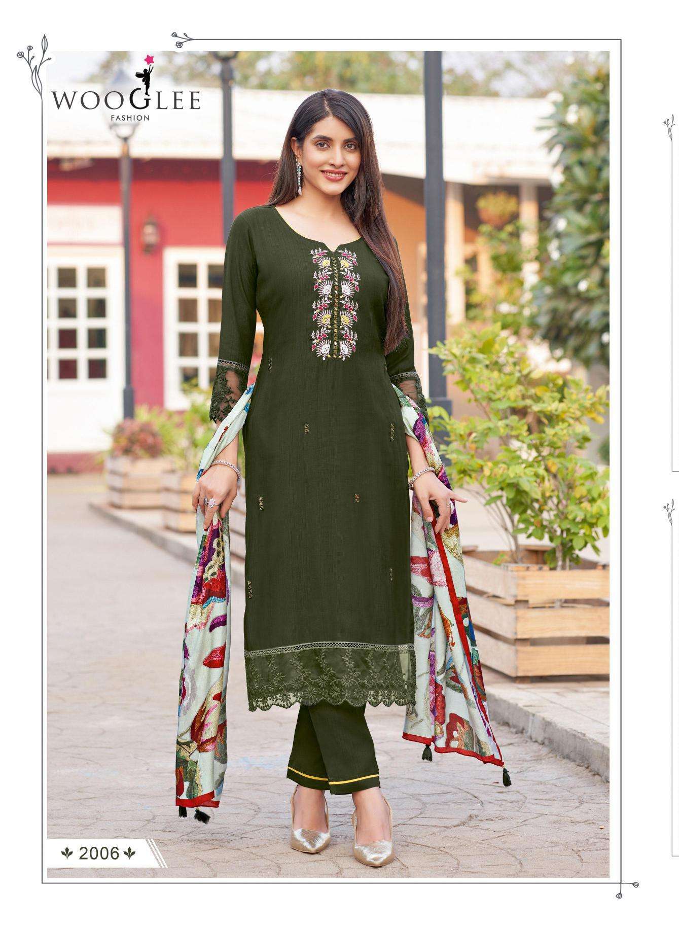 Wooglee Ehsaas Kurti Fabric Suppliers in Vadodara